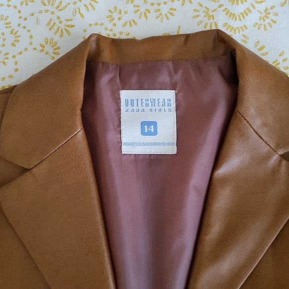 ZARA 70s Style Caramel Single Breasted Trench - Picture 5 of 8